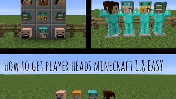 How to get player heads minecraft vanilla 1.8+ EASY