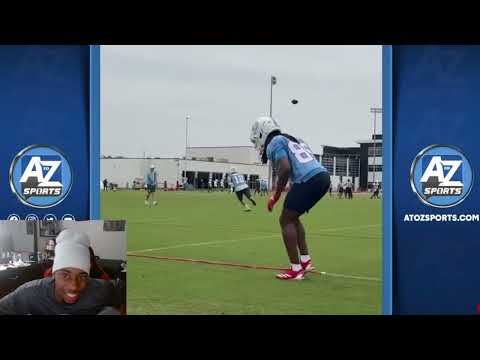 Titans OTA Highlights: Carnell Tate, Gunnar Helm flash great hands in week 2 - REACTION