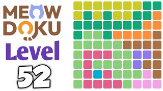 Meowdoku: Brain Puzzle Games Level 52 Walkthrough