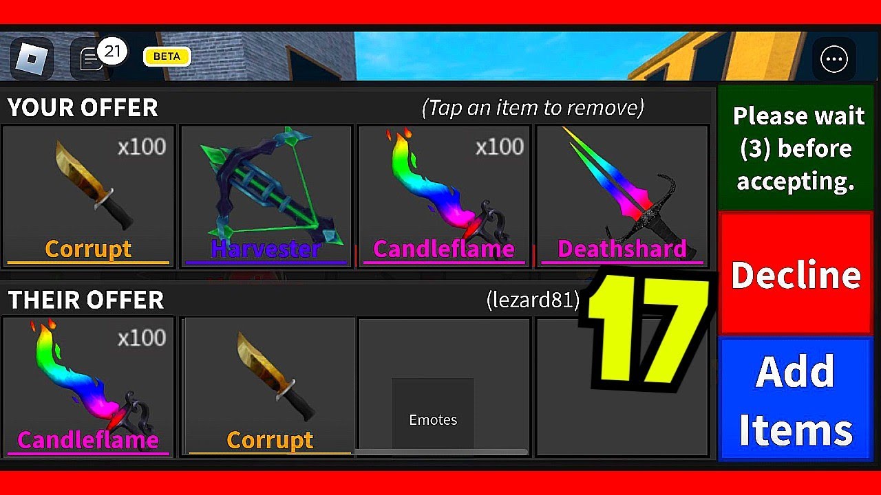 EASY PROFIT TRADES!  Murder Mystery 2 Trading Montage #1 