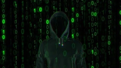 Computer network hacker with binary code | stock footage | stock video | Cinefootage