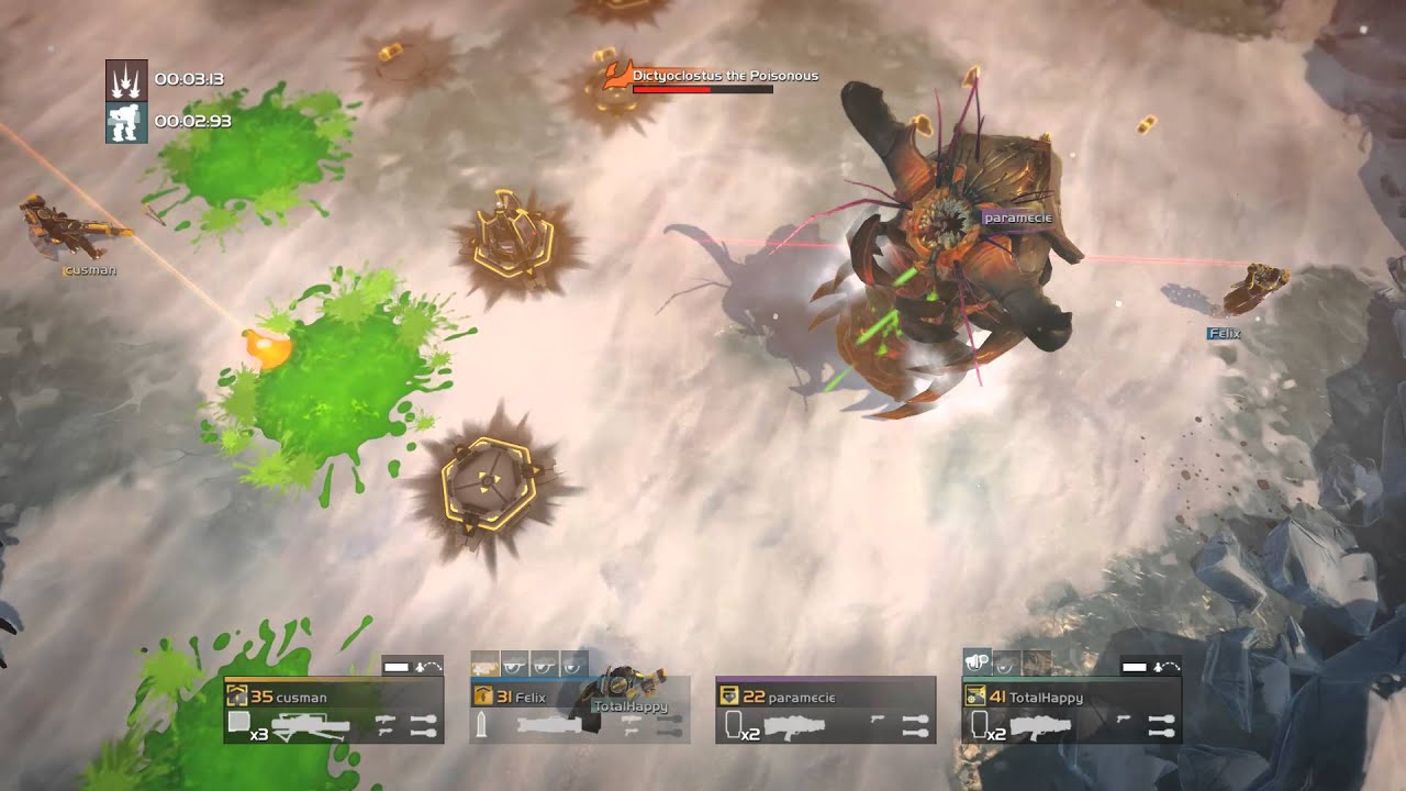 Helldivers - AT-47 Anti-Tank Emplacement vs Hive Lord (Snow)