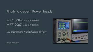 Lab Bench Power Supply: MP710086 / MP710087 Quick Review!
