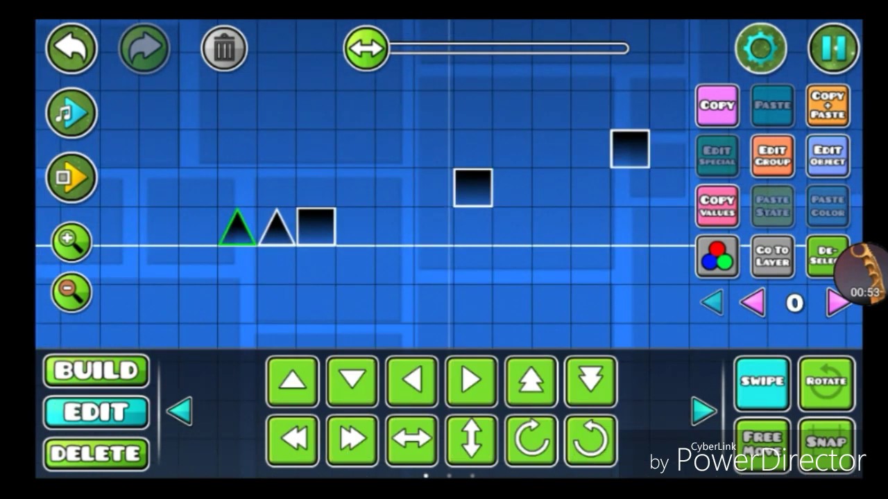 ЭФФЕКТ ПРОЖАТИЯ БЛОКОВ В GEOMETRY DASH