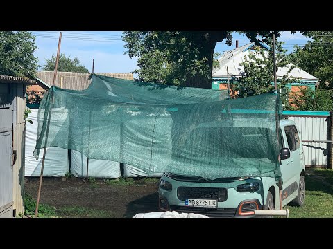 How to quickly stretch and secure a shade net.