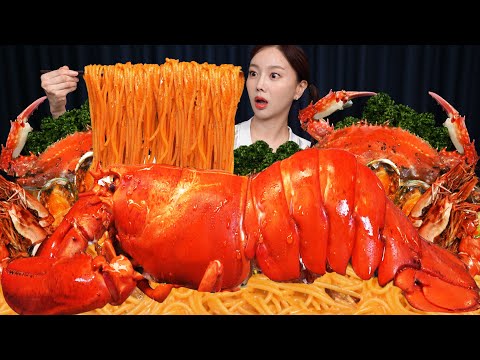 불닭 🔥 랍스터 불닭 크림 해물 파스타 먹방 Buldak <strong>Fire</strong> <strong>Cream</strong> Pasta noodle Lobster Seafood Mukbang ASMR Ssoyoung