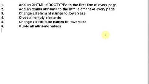 How to Convert from HTML to XHTML