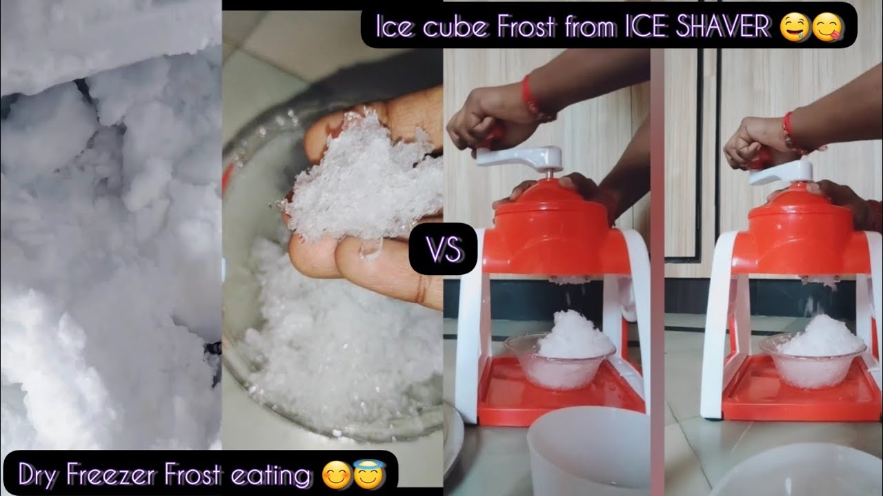 Frozen Freezer 🤤Dry Freezer Frost eating 😇😊 Eating Ice Frost from ICE