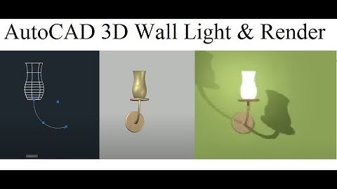 How to Draw #wall #Light #autocad3d & Rendering, #how_to_draw #3dmodeling #tutorial