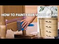 How to Paint FAUX WOOD Grain \\ Dresser Makeover