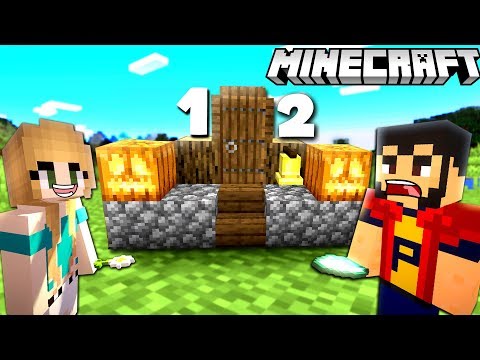 MINECRAFT |  CASA din DOUA BLOCKuri !