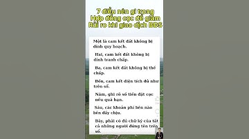 7 điều nên lưu ý khi đặt cọc nhà đất để giảm rui ro nên lưu ý ? #tintuc #nhadat