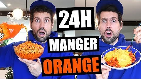 I ONLY EAT ORANGE FOOD FOR 24 HOURS - HUBY