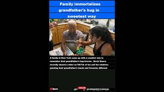Family immortalizes grandfather's hug in sweetest way|Shorts