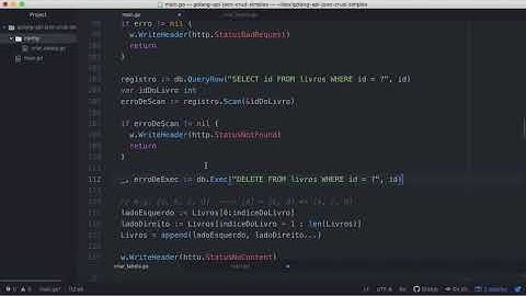 0016-44 Como Excluir um Registro de MySQL com Golang - Aula de Go API JSON