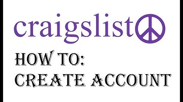 Craigslist Account Sign up - How to Setup Create an Account on Craigslist