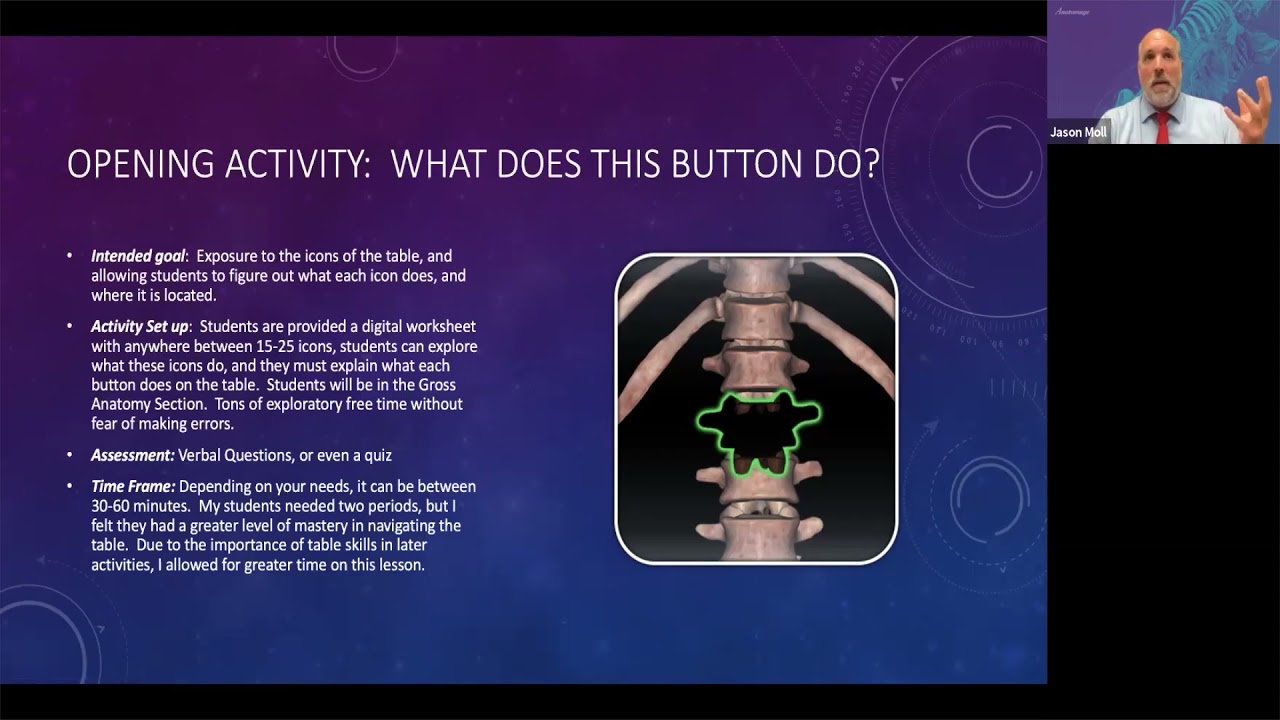 How to Design Student Inquiry and Freedom of Use on the Anatomage Table Presented by Jason Moll