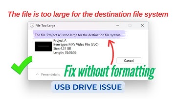 How to Fix “The File Is Too Large for the Destination File System” Without Formatting USB