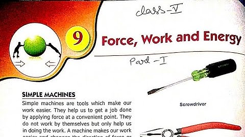 Class 5 science | Chapter 9 Force, Work and Energy Part 1 | mkd agrim academy