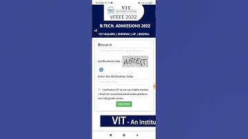 VIT form 2022 B.tech