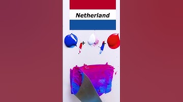 What Color Do Mixed Flags Make? | Netherlands 🇳🇱 #colormixing #paintmixing #tappingsounds