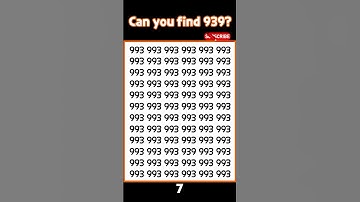 Find 939! #quiz #odd #math #iq #numbersgame #speed #shorts #mathexam #speedquiz
