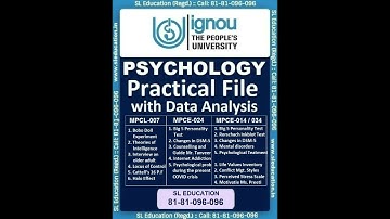 MPCL-007  and MPCE 014 / 024 / 034 Practical File 2021 (IGNOU Practicals) Session 2021-22