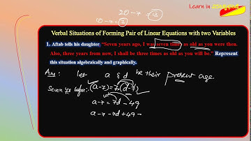 SSLC - Pair of Linear Equations with Two Variables - 1. In Kannada for English Medium Students