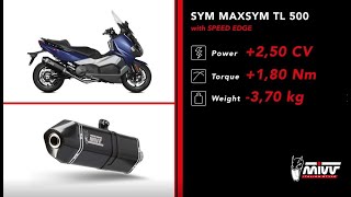Sym Maxsym Tl 500 508 Exhaust Mivv Speed Edge Inox Sy 002 Lrx Mivv