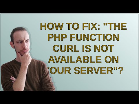 Webmasters: How to fix: "The PHP function CURL is not available on your server"?