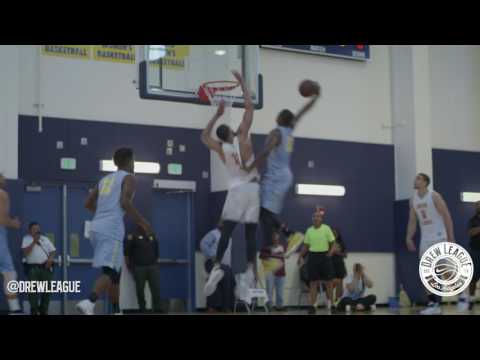 2016 Drew League - Dorell Wright Posterizes JaVale McGee in Round 2 of the Drew League Playoffs