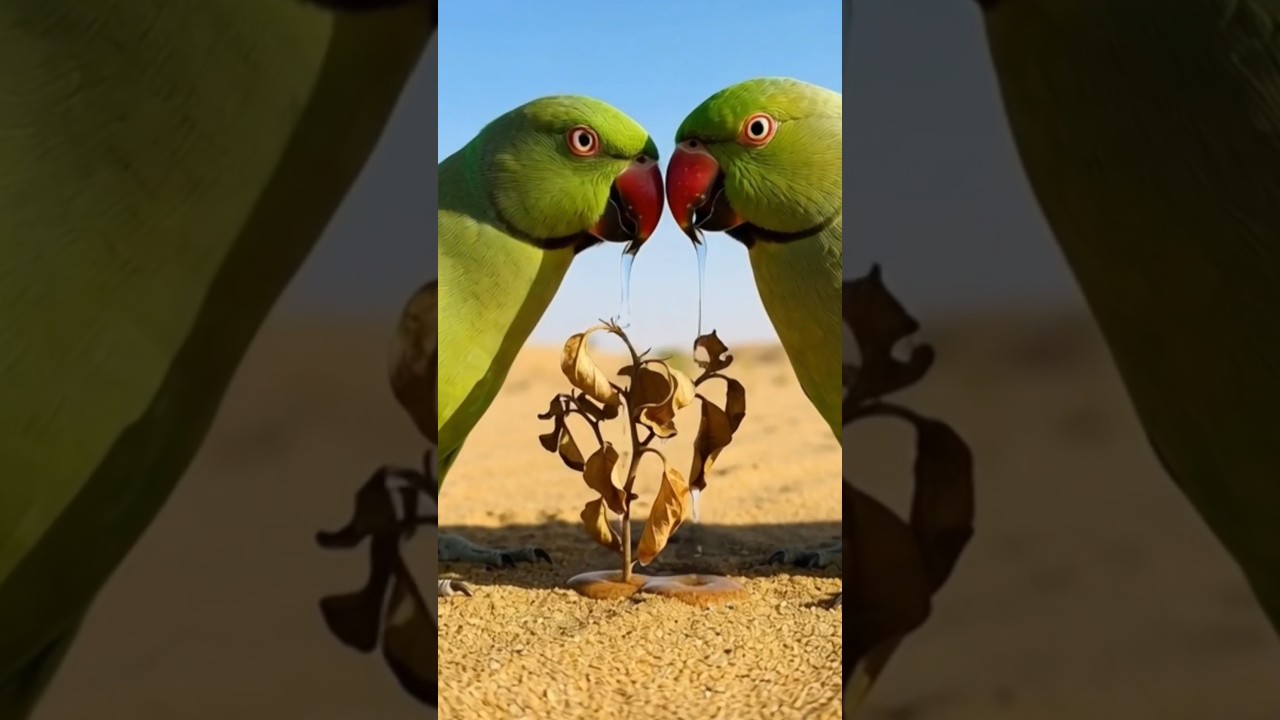 parrot 🦜 save plant 😱.                            