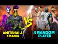 AmitBhai & Xmania Vs 4 With Random Player || Clash Squad Free Fire || Desi Army