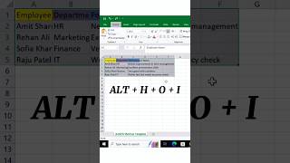 AutoFit Columns in 1 Second! 😨 #excelshortcut
