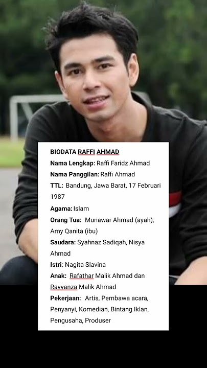 Raffi Ahmad, Biodata Terbaru #ransentertainment #bulansutena #bulansutenaterpesona