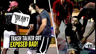 Trash Talker Wouldn't Stop Talking S*** \& Got EXPOSED By White Iverson! Ballislife West Coast 5v5!