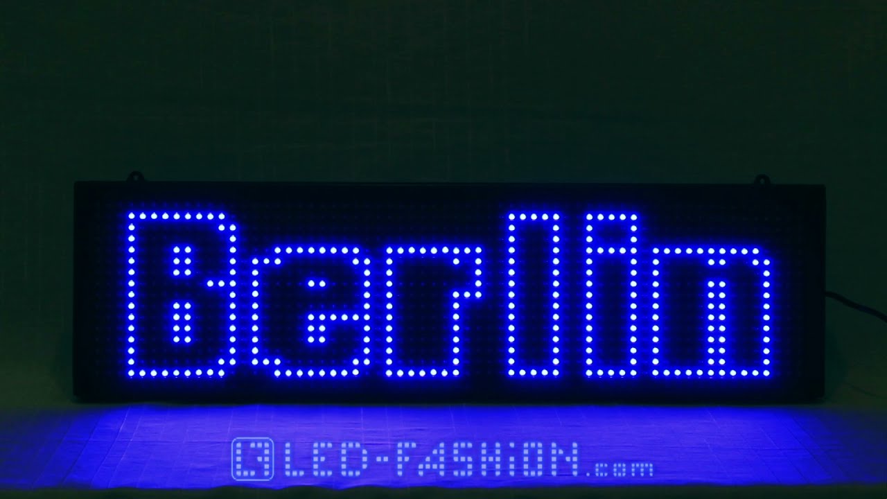 LED Laufschrift 67x19 Blau WiFi 