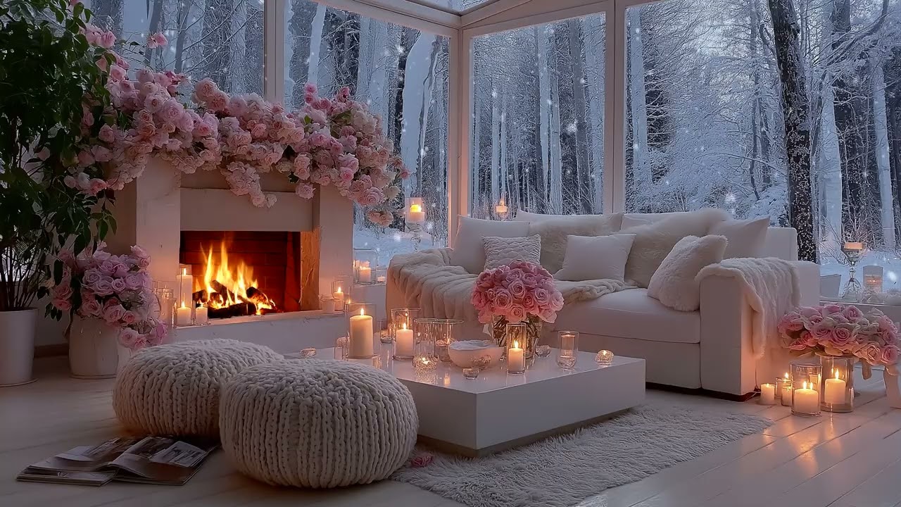 🔥🎹Quiet Winter Piano Lounge with Gentle Piano & Fireplace Sounds for Calm Focus, Study & Deep Sleep