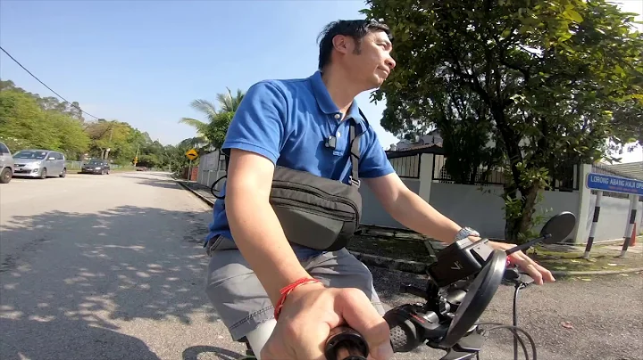 Above Knee Amputee Riding Bicycle with Prosthetic Leg