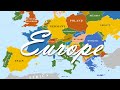 Discovering europe capitals flags map and images of each country