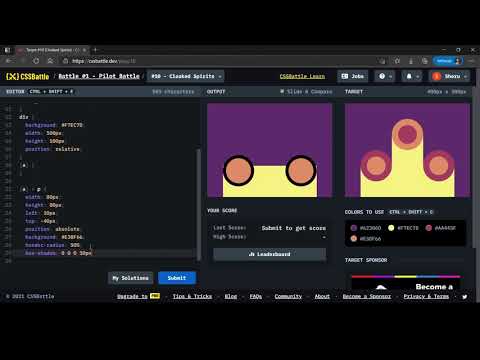 CSS Battle Target #10 | Cloaked Spirits | All cssbattle.dev solutions