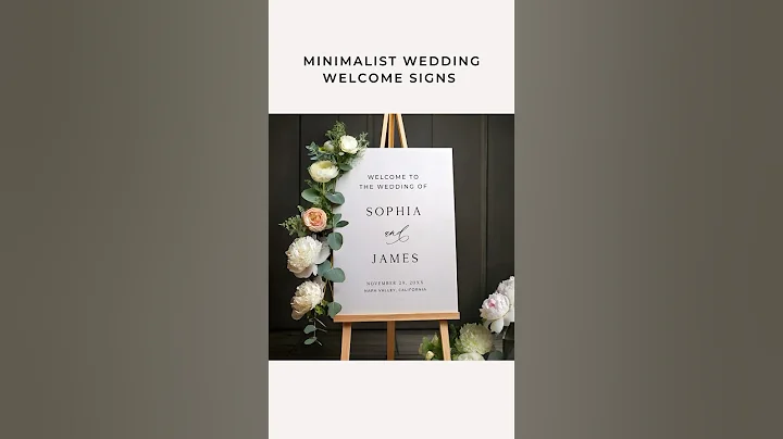 Minimalist Wedding Welcome Signs 🤍 #modernwedding #welcomesign #wedding #bridetobe #elegantwedding