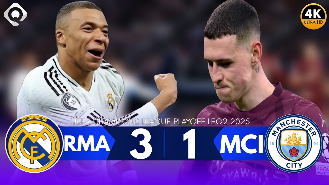 REAL MADRID VS MAN CITY 3–3 | CRAZY GAME | EXTENDED HIGHLIGHTS 4K🔥