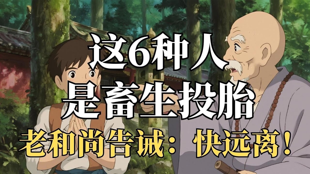 这6种人是畜生投胎？禽兽不如！高僧警告：遇到立刻远离！#六道轮回#畜生投胎#因果报应#前世今生#因果法则#生命密码