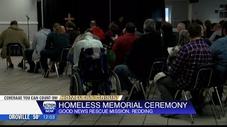Good News Rescue Mission holds Homeless Memoria Service in Redding