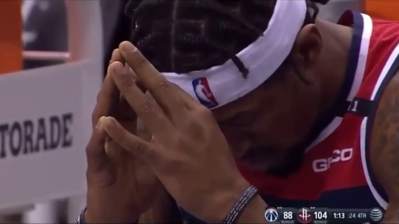 Bradley Beal Starts CRYING On The Bench After The Wizards Lose To The Rockets