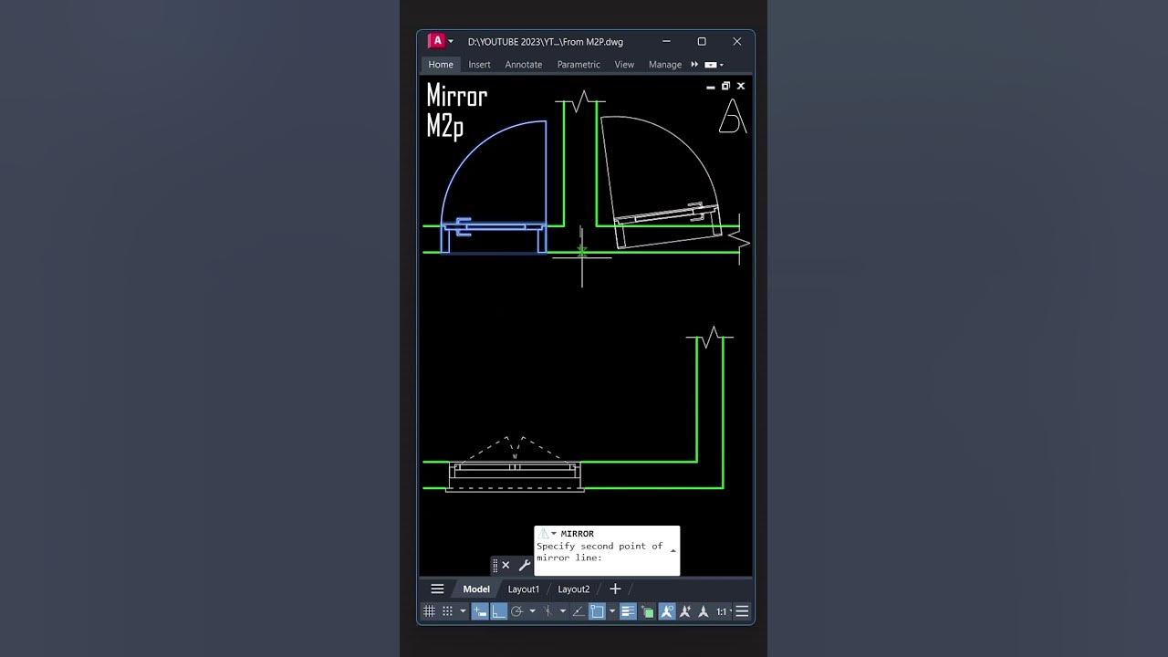 How to do Mirror on Autocadarchitecture beginnersautocad 