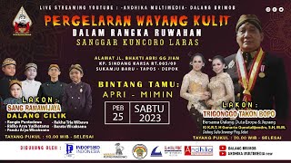 WAYANG MILENIAL JAKARTA 'K.R.T KI H GUNARTO GUNOTALIJENDRO,SH,MM.' LAKON TUNGGORONO TAKON BOPO