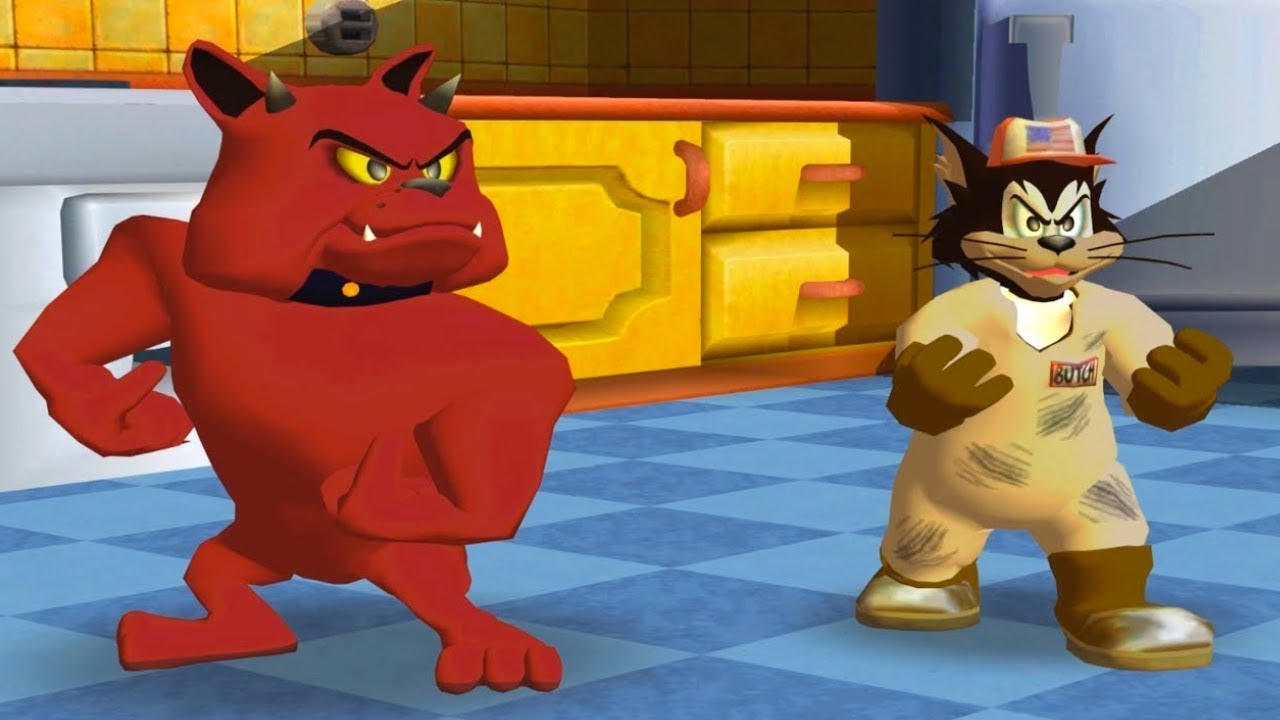 Tom and Jerry War of the Whiskers Devil Spike vs Lion vs Mechanic