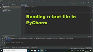 how to read a text file in pycharm | how to read a text file in python